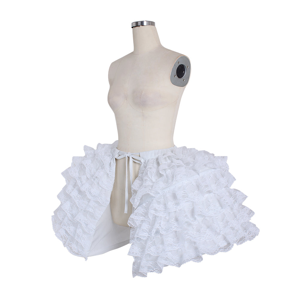 Women's Vintage White Petticoat Underskirt Victorian Baroque Crinoline Bustle for Ball Dress Cosplay Princess Dress Underskirt and Retro Outfits