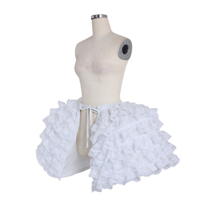 Women's Vintage White Petticoat Underskirt Victorian Baroque Crinoline Bustle for Ball Dress Cosplay Princess Dress Underskirt and Retro Outfits