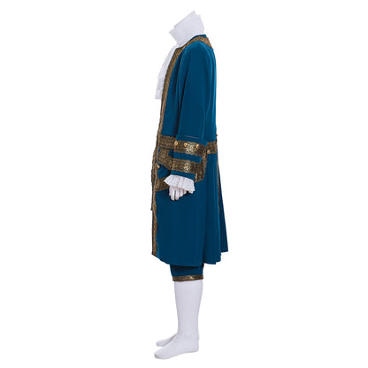 18th-Century European Rococo Justaucorps and Breeches Costume with Gold Embellishments  for Historical Reenactments Cosplay Events or Halloween Christmas or Parties