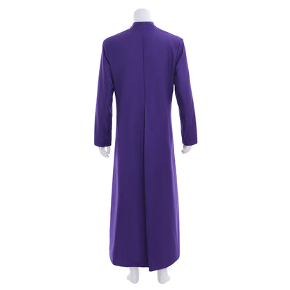 Medieval Men Renaissance Blue Button - Down Cosplay Costume Adult Vintage Court Long Sleeve Maxi Robe Men's Halloween Christmas