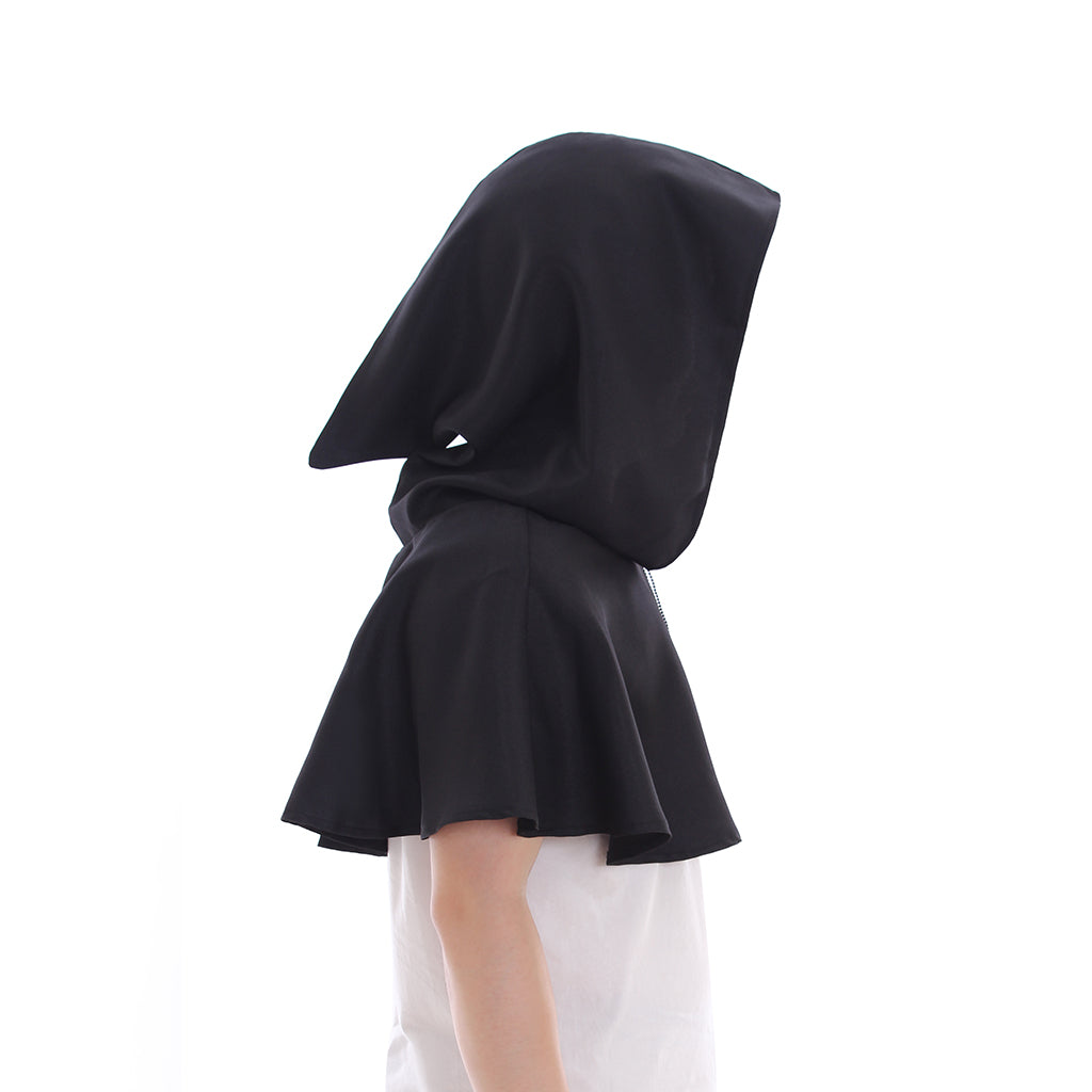 Medieval Gothic Hooded Short Cloak Cropped Cape for Cosplay  Halloween Costumes