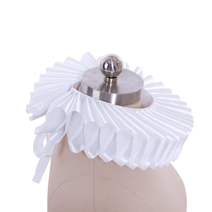Women's Ruffled Victorian Renaissance Neck Satin Choker Collar Ruff collar