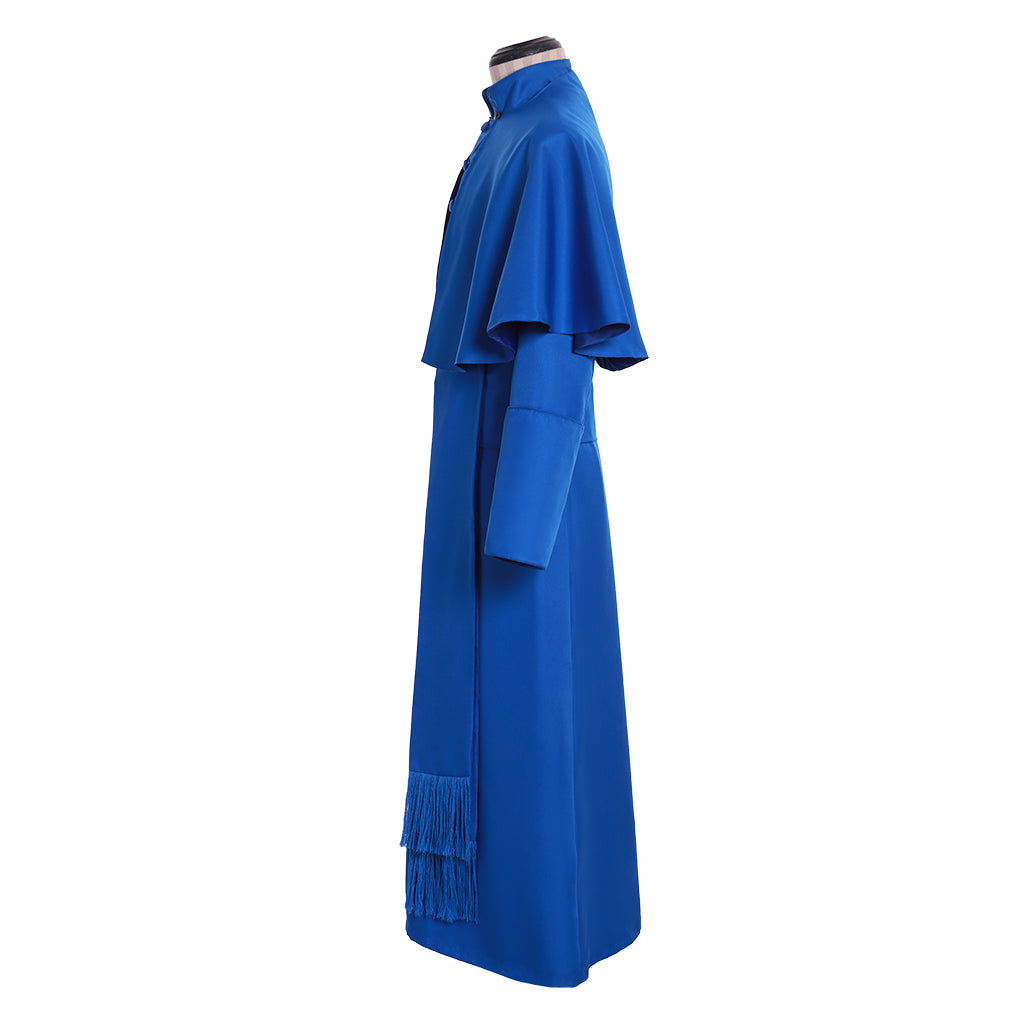 Medieval Victorian Men's Blue Noble Court Long Coat Costume Cosplay Stage Outfit Adult Halloween Christmas Party Themed Outfit