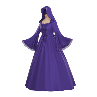 Medieval Hooded Gowns with Long Sleeves for Historical Reenactments Medieval Themed Halloween Christmas