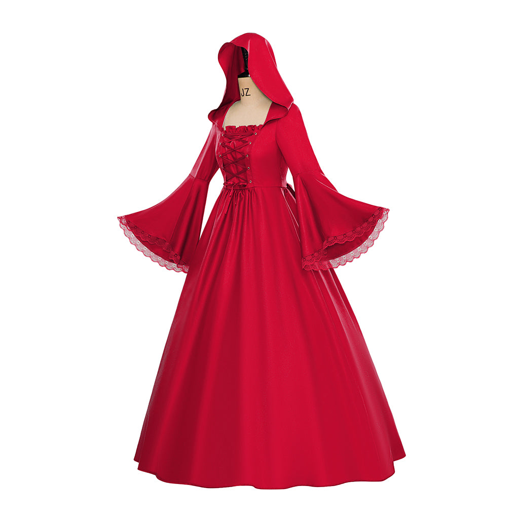 Medieval Hooded Gowns with Long Sleeves for Historical Reenactments Medieval Themed Halloween Christmas
