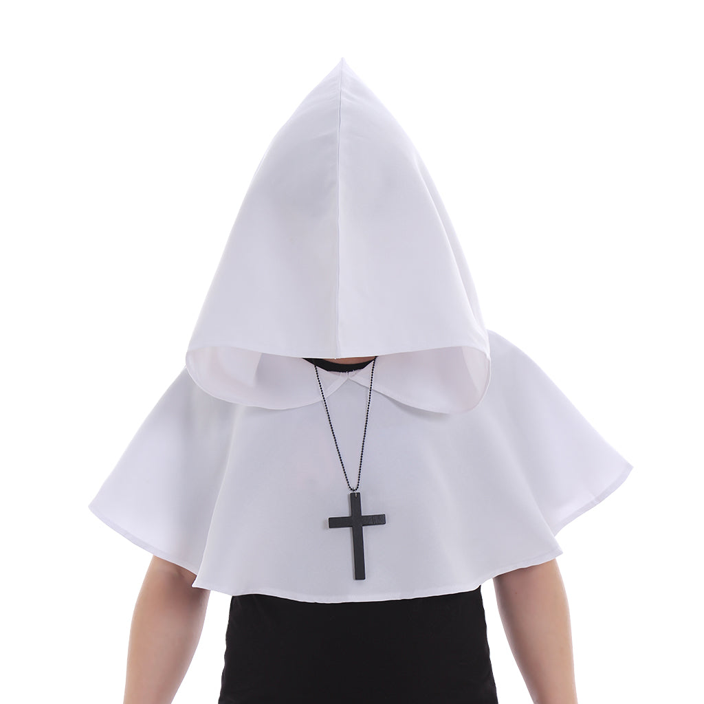 Medieval Gothic Hooded Short Cloak Cropped Cape for Cosplay  Halloween Costumes