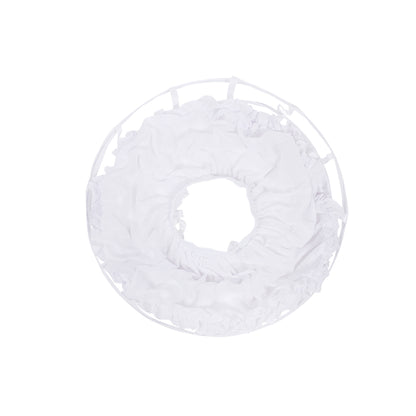Women's Vintage White Tulle Trimmed Hoop Crinoline Underskirt, Victorian Baroque Style, for Ball Dress, Cosplay, Princess Dress, and Retro Outfits