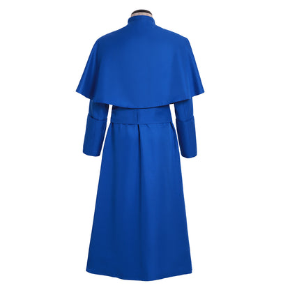 Medieval Victorian Men's Blue Noble Court Long Coat Costume Cosplay Stage Outfit Adult Halloween Christmas Party Themed Outfit