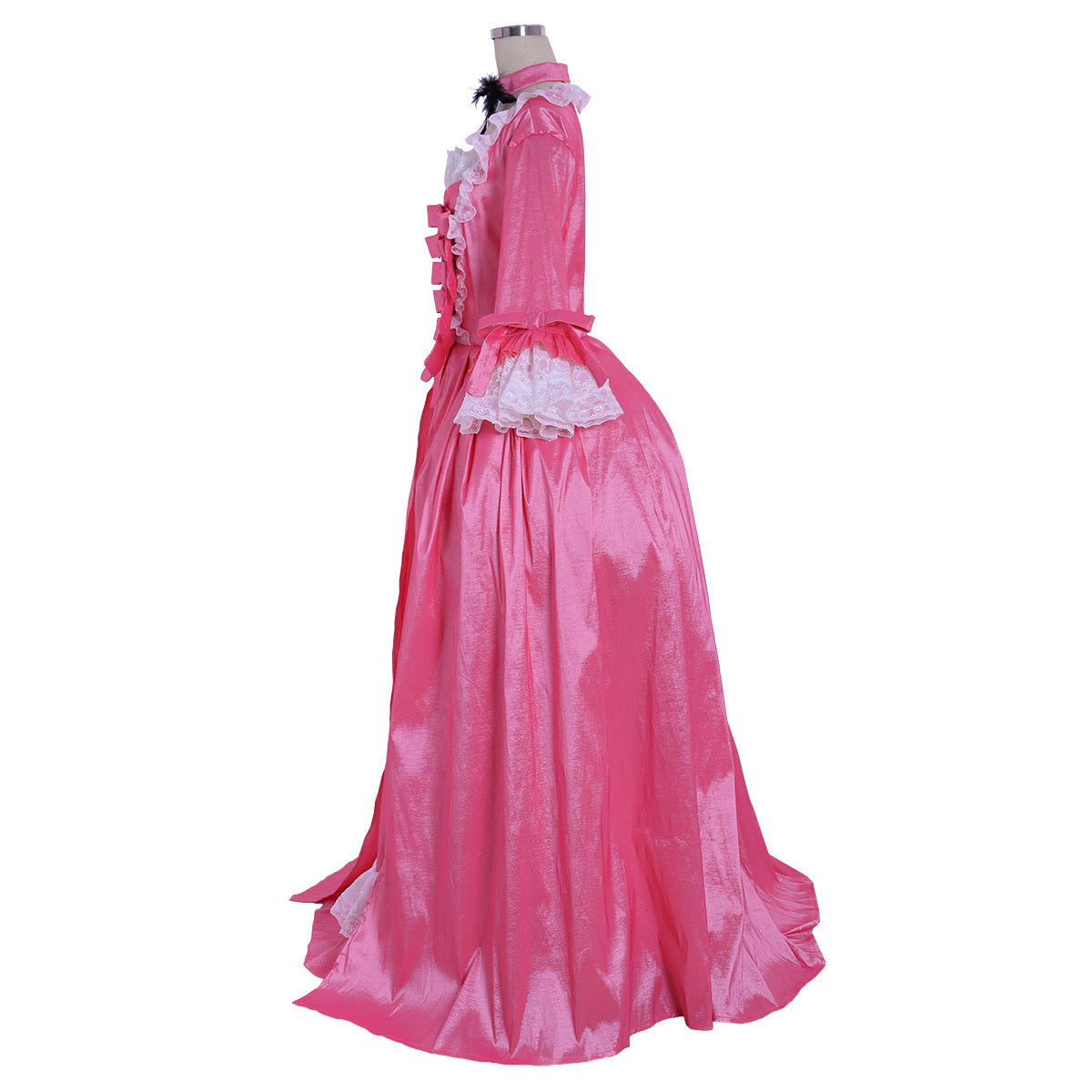 Gothic Rococo Victorian Dress Necklace Style For The Neck Flare Cuff Sleeve Party Costume Prom Dress Princess Shakespeare Solid Color Ball Gown Pink  Women's Royal Halloween Carnival Valentine's Day Party Evening Dress Masquerade Adults' Dress All