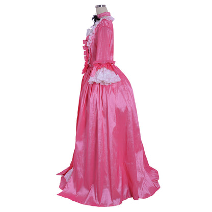 Gothic Rococo Victorian Dress Necklace Style For The Neck Flare Cuff Sleeve Party Costume Prom Dress Princess Shakespeare Solid Color Ball Gown Pink  Women's Royal Halloween Carnival Valentine's Day Party Evening Dress Masquerade Adults' Dress All