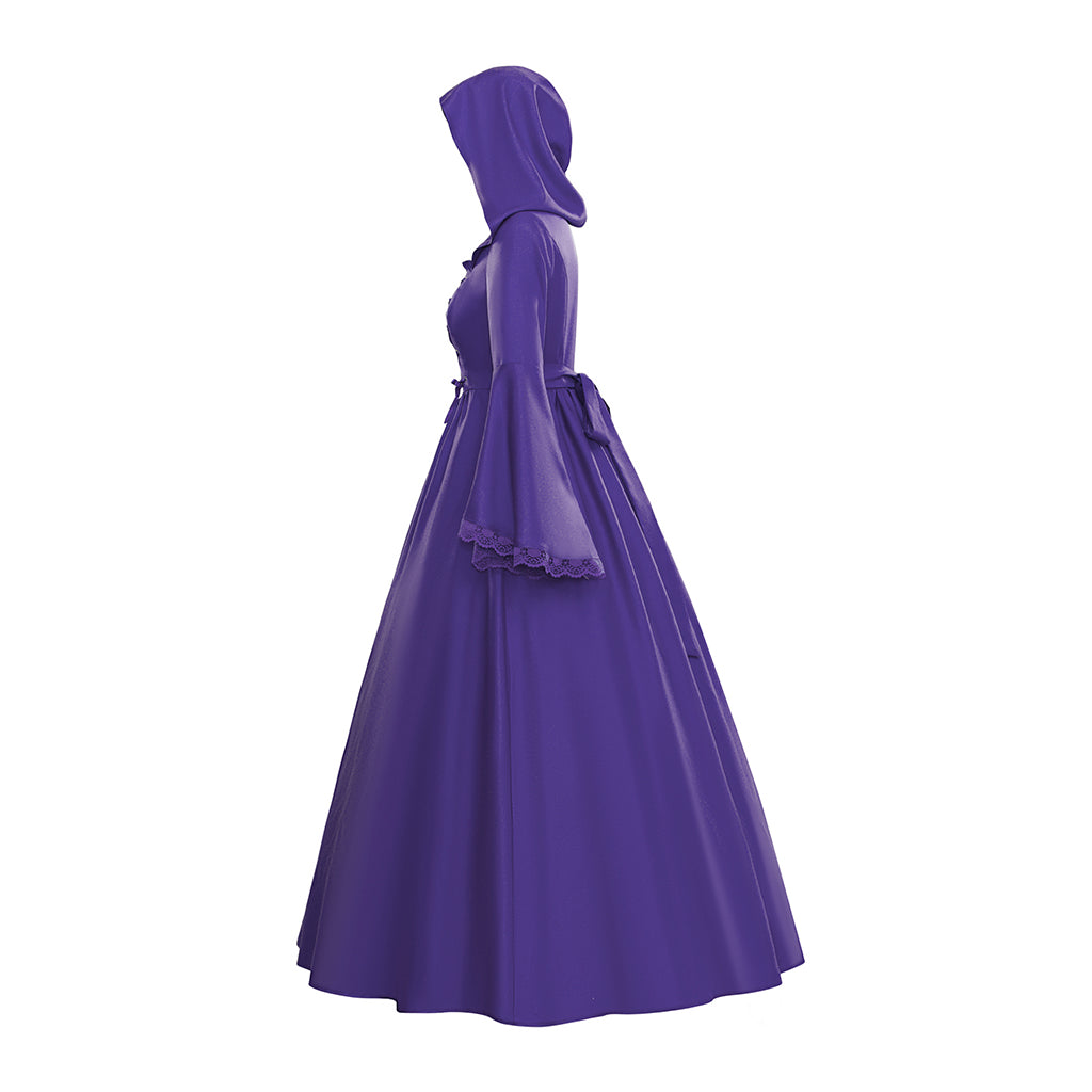 Medieval Hooded Gowns with Long Sleeves for Historical Reenactments Medieval Themed Halloween Christmas