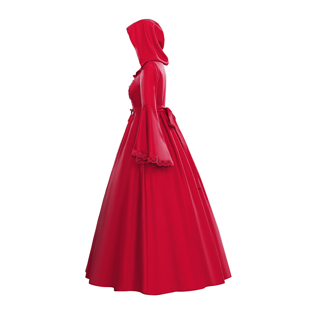 Medieval Hooded Gowns with Long Sleeves for Historical Reenactments Medieval Themed Halloween Christmas