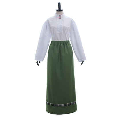 Medieval Women Renaissance Victorian Cosplay Costume Long Sleeve Gold Trimmed Color Block Black Gold Gown Adult Ladies Halloween Christmas Dress