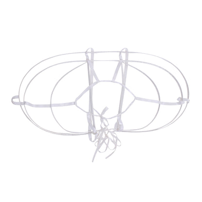 Women's Baroque Pannier Petticoat Victorian White Crinoline Birdcage Hoop for Victorian Ball Dress Baroque Crinoline Rococo Princess Dress Pannier