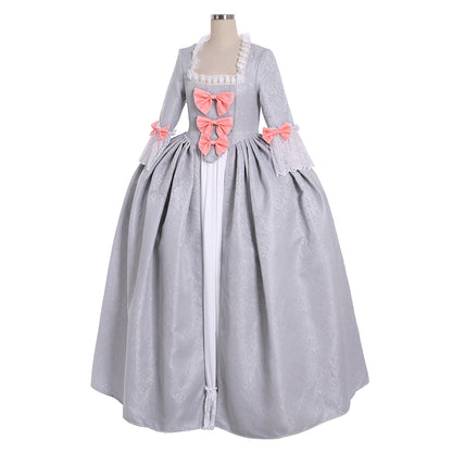 Gothic Rococo Victorian Dress Cuff Sleeve Party Costume Solid Color Ball Gown Prom Dress Princess Shakespeare Solid Color Ball Gown Gray Women's Royal Halloween Carnival Valentine's Day Party Evening Dress Masquerade Adults' Dress All