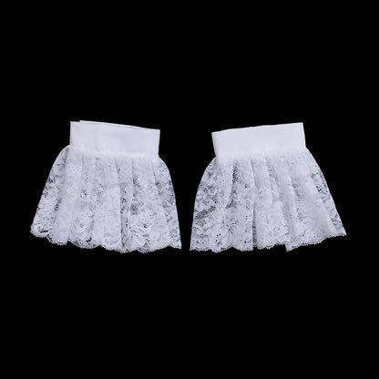 Gothic Lolita White High Neck Layered Lace Detachable Collar