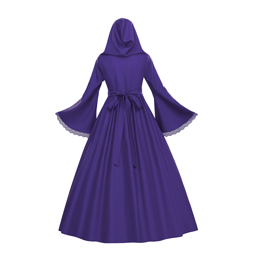 Medieval Hooded Gowns with Long Sleeves for Historical Reenactments Medieval Themed Halloween Christmas