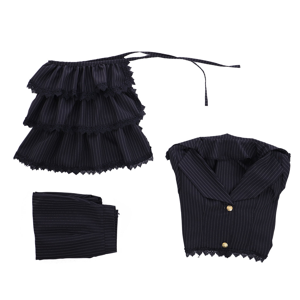 Victorian Rococo Medieval Length Dress Striped DressTrumpet Sleeve Ball Gown Solid Color Ball Gown Women's Royal Halloween Carnival Party Evening Dress Valentine's DayParty Masquerade Adults' Dress All