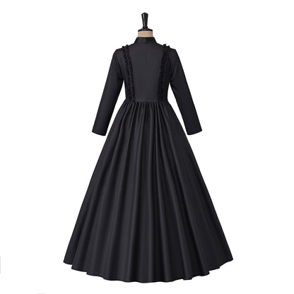 Medieval Renaissance Royal Dress Victorian Gothic Long Gown Retro Vintage Queen Costume Halloween Party Vampire Evening Dress Halloween Carnival Masquerade Party Gown Women Historical High Waist Line Outfit Dress