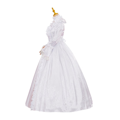 Victorian Style Pale Gown with Bell Sleeves for Historical Reenactments Cosplay Events Victorian  Themed Gatherings Halloween Christmas