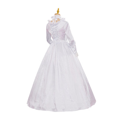 Victorian Style Pale Gown with Bell Sleeves for Historical Reenactments Cosplay Events Victorian  Themed Gatherings Halloween Christmas