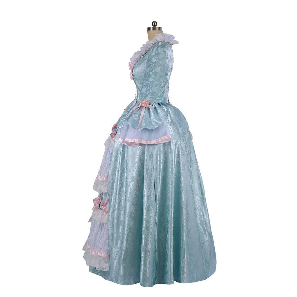 Medieval Renaissance Gothic Rococo Gown Inspired Long Length Prom Gown LARP Ren Faire Adults' Gown Shakespeare Gentlewoman Flare Cuff Sleeve Lace Decoration Women's Halloween Carnival Valentine's DayParty Masquerade Adults' Dress All