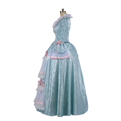 Medieval Renaissance Gothic Rococo Gown Inspired Long Length Prom Gown LARP Ren Faire Adults' Gown Shakespeare Gentlewoman Flare Cuff Sleeve Lace Decoration Women's Halloween Carnival Valentine's DayParty Masquerade Adults' Dress All