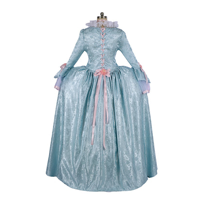 Medieval Renaissance Gothic Rococo Gown Inspired Long Length Prom Gown LARP Ren Faire Adults' Gown Shakespeare Gentlewoman Flare Cuff Sleeve Lace Decoration Women's Halloween Carnival Valentine's DayParty Masquerade Adults' Dress All