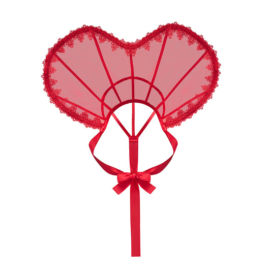 Medieval Heart Shaped Neck Wear with Lace Detailing for Vintage Parties Valentine's Day Celebrations Halloween and Christmas