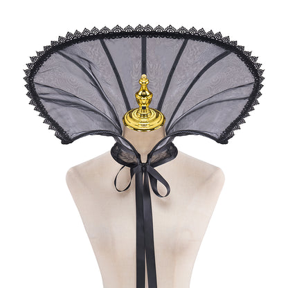 Medieval Neck Wear with Lace Detailing and Bow Accent for Vintage Parties Valentine's Day Halloween and Christmas Celebrations