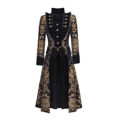 Victorian Black Gold Embroidered Custom for Historical Reenactments Victorian Themed Events Costume Parties Halloween and Christmas