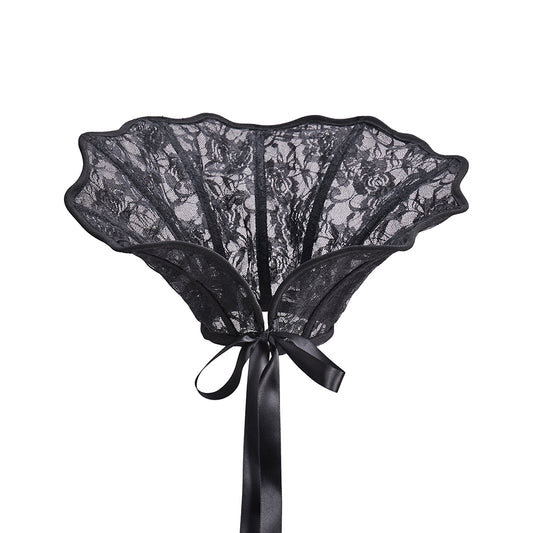 Medieval Renaissance Black Lace Trimmed Noble Headpiece for Historical Reenactments Renaissance Themed Events Halloween and Christmas