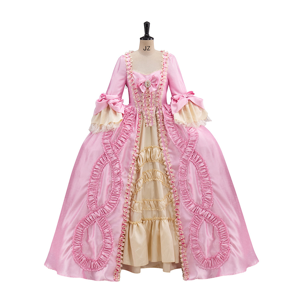 Medieval Renaissance Pink Sheer Embellished Noble Gown for Historical Reenactments Renaissance Themed Events Halloween and Christmas