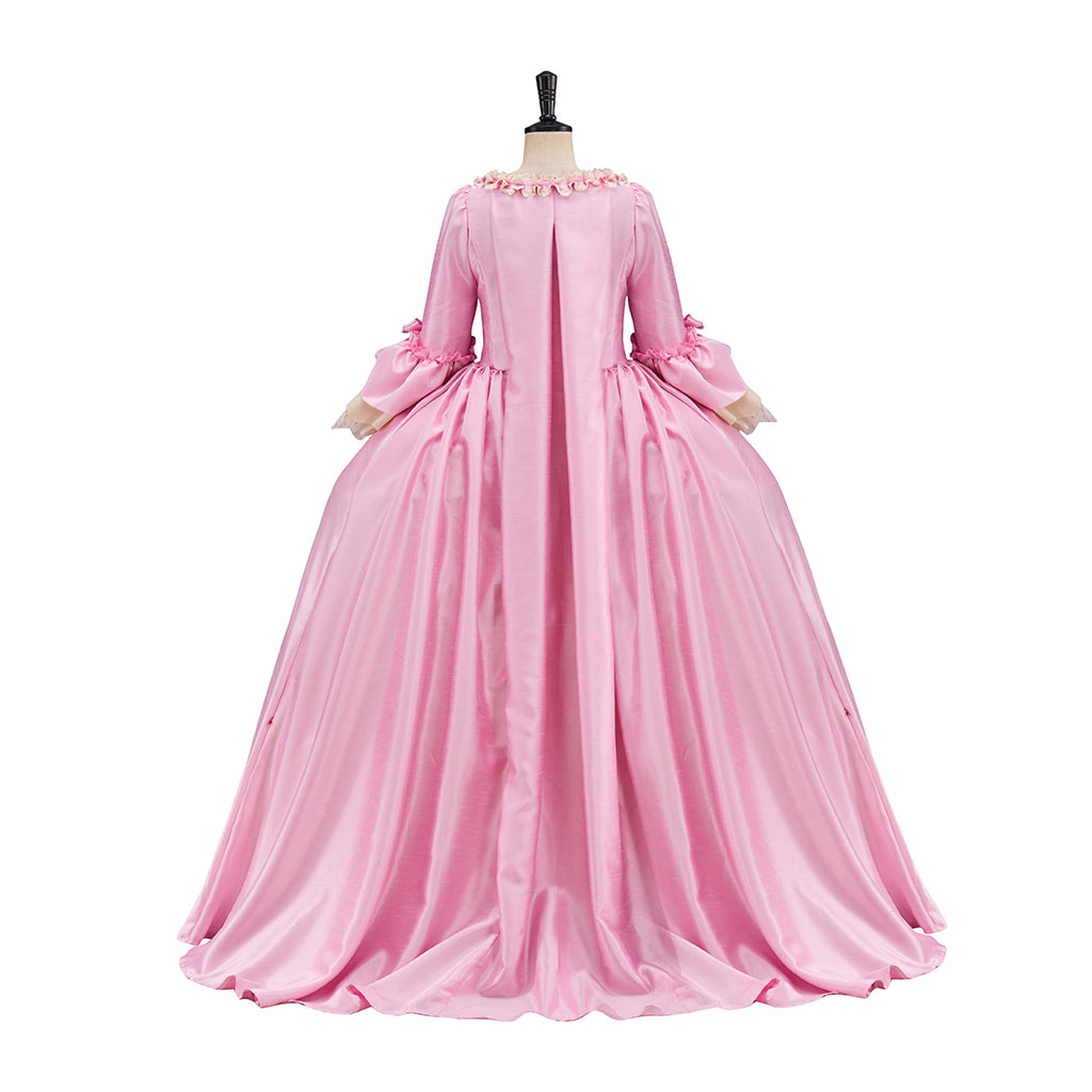 Medieval Renaissance Pink Sheer Embellished Noble Gown for Historical Reenactments Renaissance Themed Events Halloween and Christmas