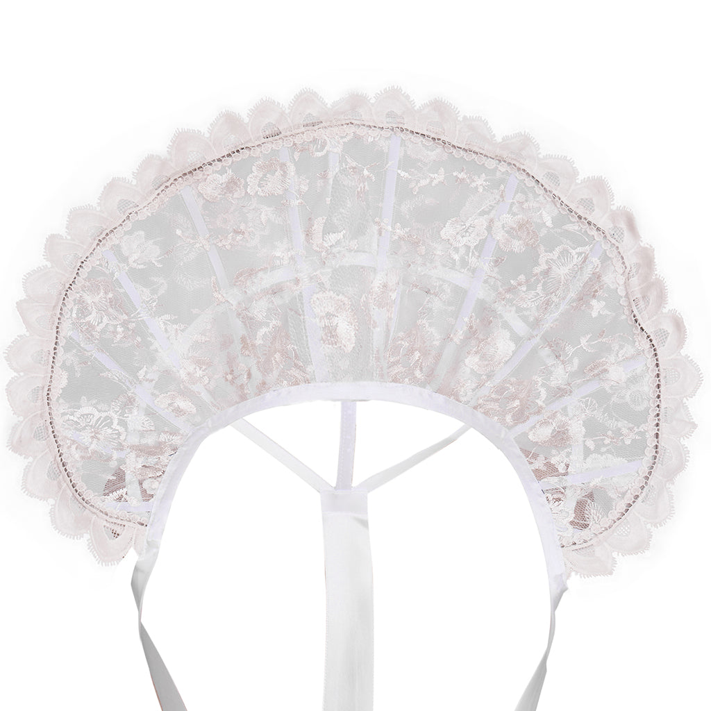 Medieval Style White Lace Fan - Shaped Shoulder Collar for Historical Reenactments Cosplay Events Medieval Themed Gatherings Halloween Christmas