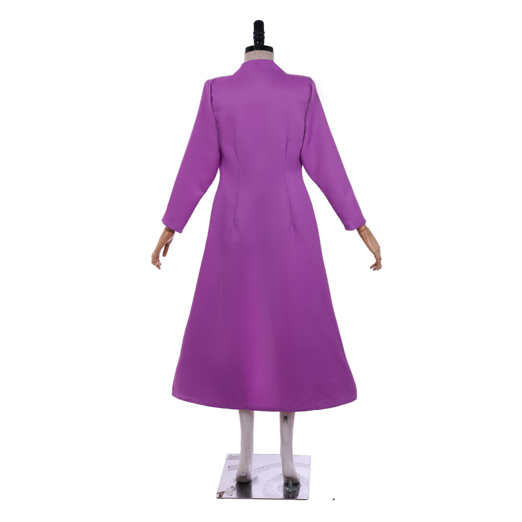 Medieval Fantasy Long Coat Cosplay Costume Purple Regency Retro Renaissance Dress Women Cosplay Outfit Adult Ladies Halloween Dress