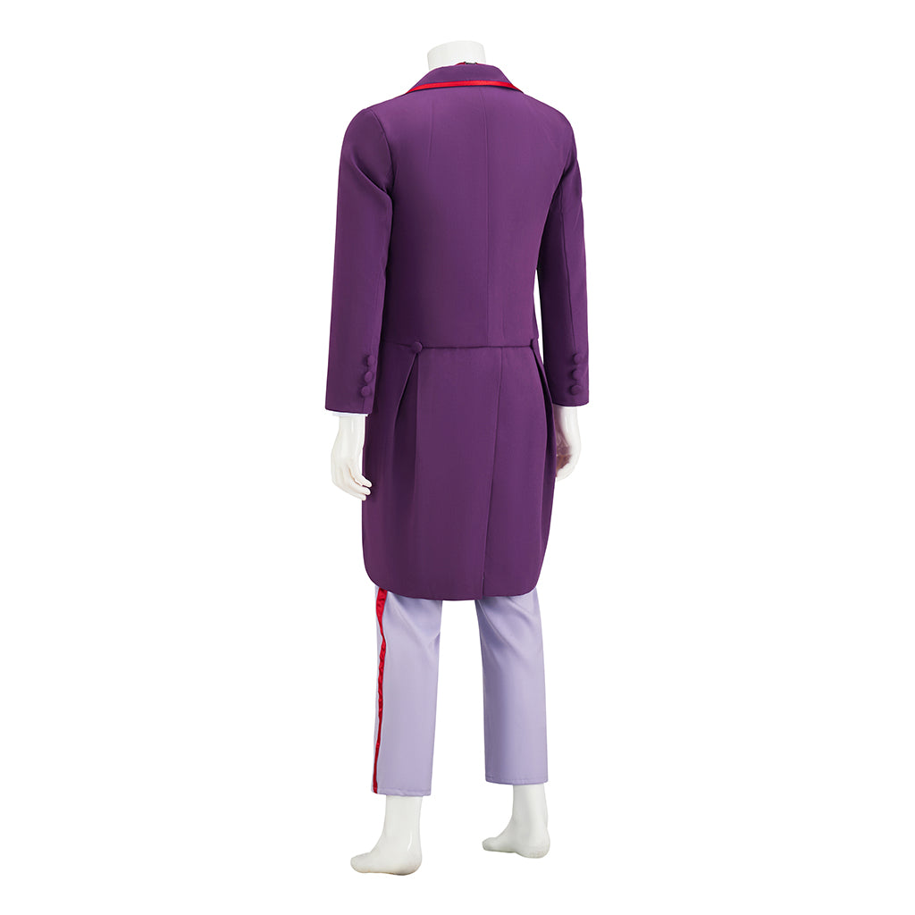 Regency Inspired Purple Tailcoat Suit with Contrast Trim and Bow Tie for Historical Reenactments Regency Themed Gatherings Cosplay Halloween Christmas