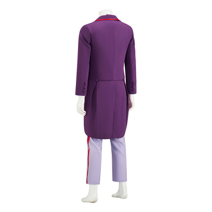 Regency Inspired Purple Tailcoat Suit with Contrast Trim and Bow Tie for Historical Reenactments Regency Themed Gatherings Cosplay Halloween Christmas