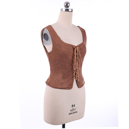 Medieval Lady's Waistcoat Renaissance Vest Gothic Corset Women Adult Renaissance Lace Up Bustier Top Cosplay Costume Ladies Halloween Christmas Outfit
