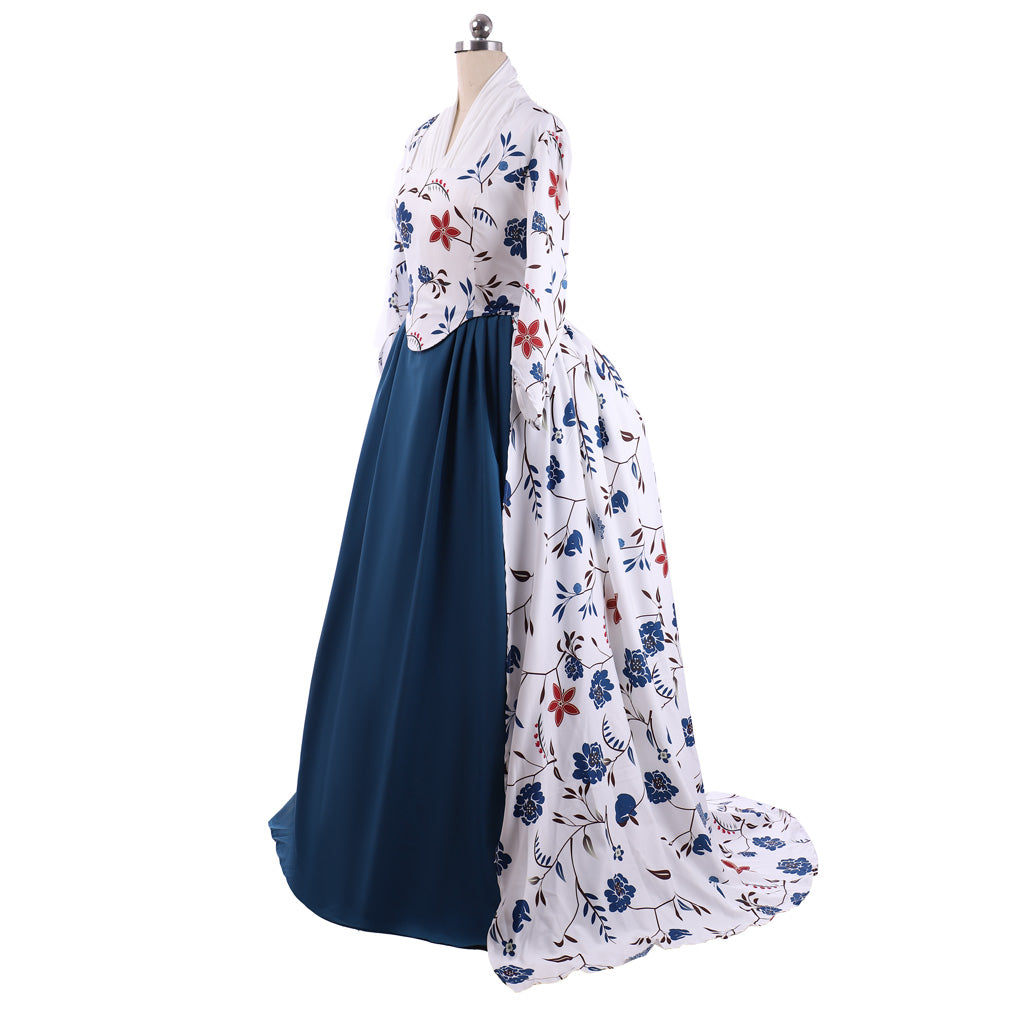 18th Rococo Colonial gown  Victorian Renaissance Princess  Period Prom Dress  Printed Custom Women's  Vintage Cosplay Performance Party Christmas Halloween Carnival Party Evening dress  Masquerade Adults' Dress