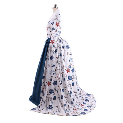 18th Rococo Colonial gown  Victorian Renaissance Princess  Period Prom Dress  Printed Custom Women's  Vintage Cosplay Performance Party Christmas Halloween Carnival Party Evening dress  Masquerade Adults' Dress