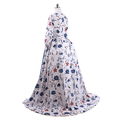 18th Rococo Colonial gown  Victorian Renaissance Princess  Period Prom Dress  Printed Custom Women's  Vintage Cosplay Performance Party Christmas Halloween Carnival Party Evening dress  Masquerade Adults' Dress