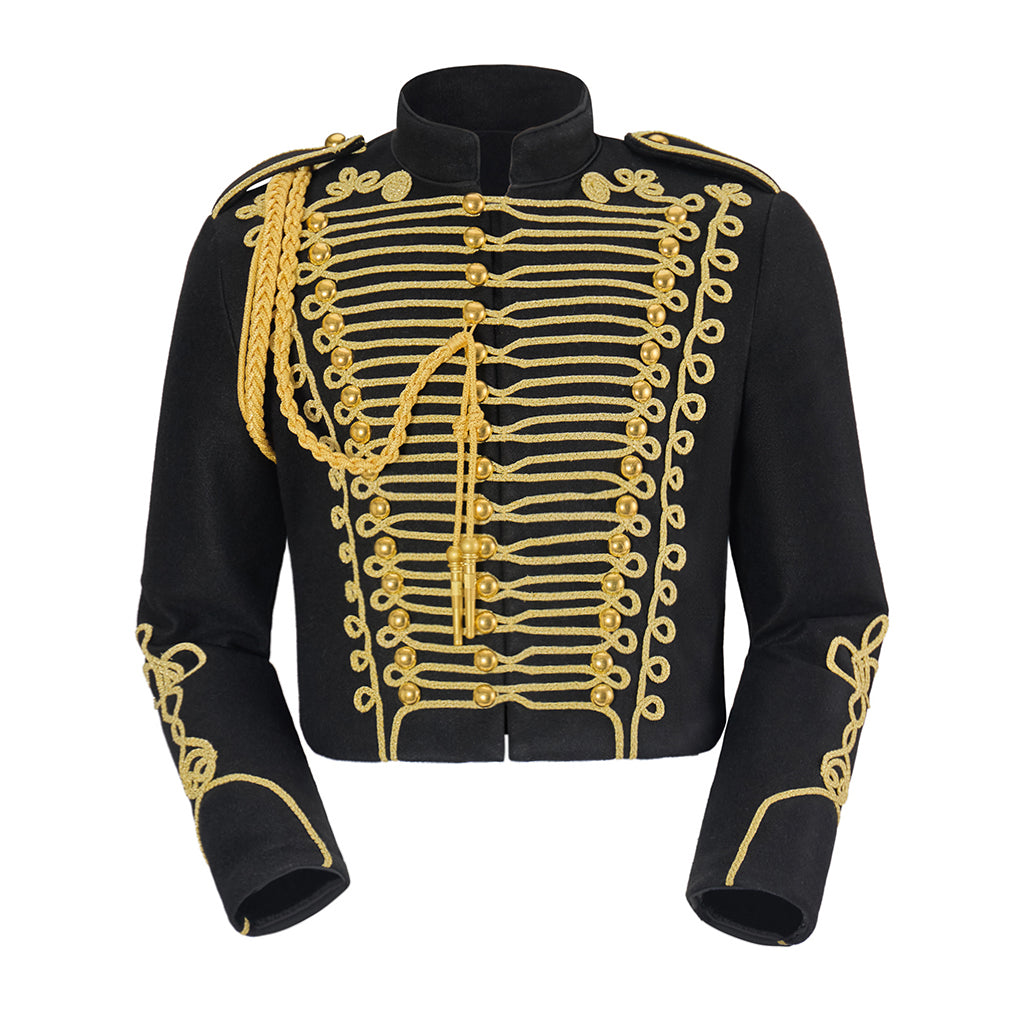 Baroque Inspired Black Cropped Jacket for Historical Reenactments Baroque Themed  Halloween Christmas Christmas