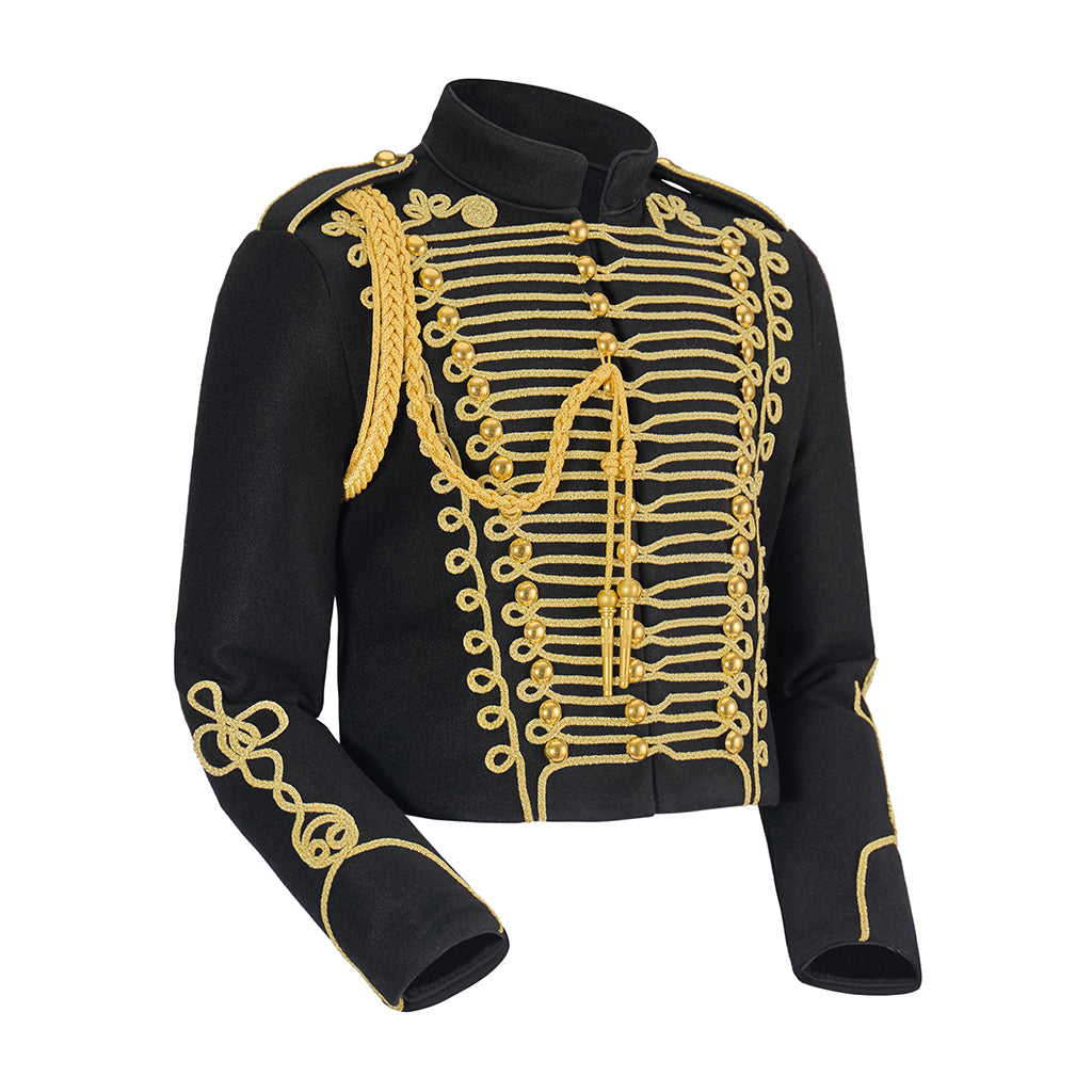 Baroque Inspired Black Cropped Jacket for Historical Reenactments Baroque Themed  Halloween Christmas Christmas