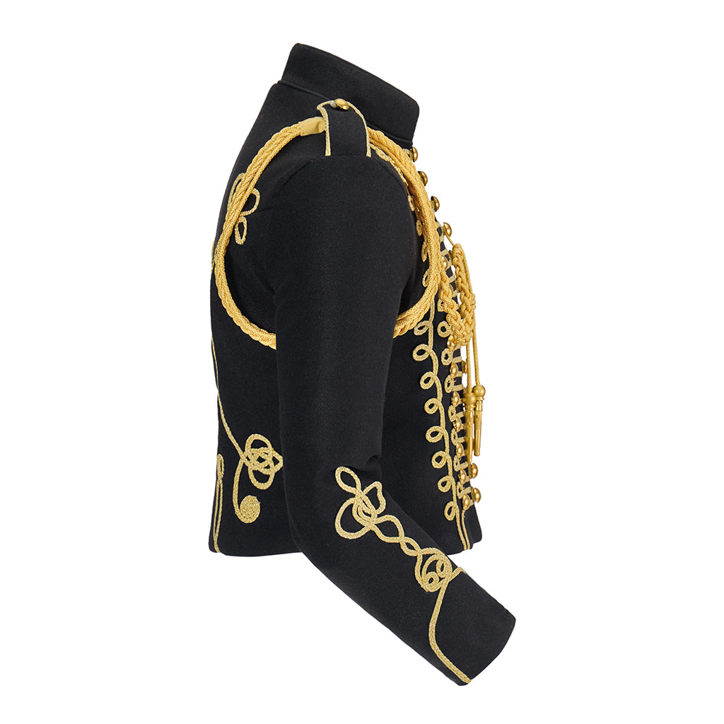 Baroque Inspired Black Cropped Jacket for Historical Reenactments Baroque Themed  Halloween Christmas Christmas