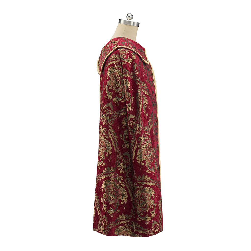 Medieval Brocade Patterned Shawl for Historical Reenactments Christmas Celebrations Gothic Halloween Christmas  Events Cosplay Occasions