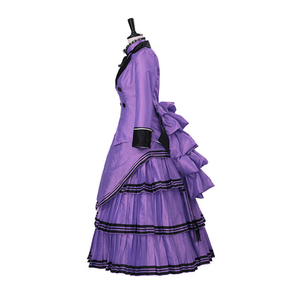 Medieval Style Teal Gown with Black Trim Double Breasted Design for Historical Reenactments Halloween or Christmas