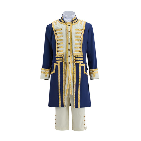 Medieval Court Coat with Gold Embellishments for Historical Reenactments Medieval Themed Gatherings Halloween Costumes Cosplay Events