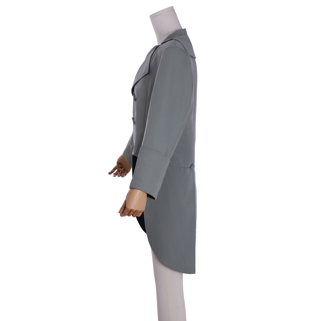 Medieval Victorian Men's Grey Military Inspired Noble Court Costume Cosplay Stage Outfit Adult Halloween Christmas Party Themed Outfit