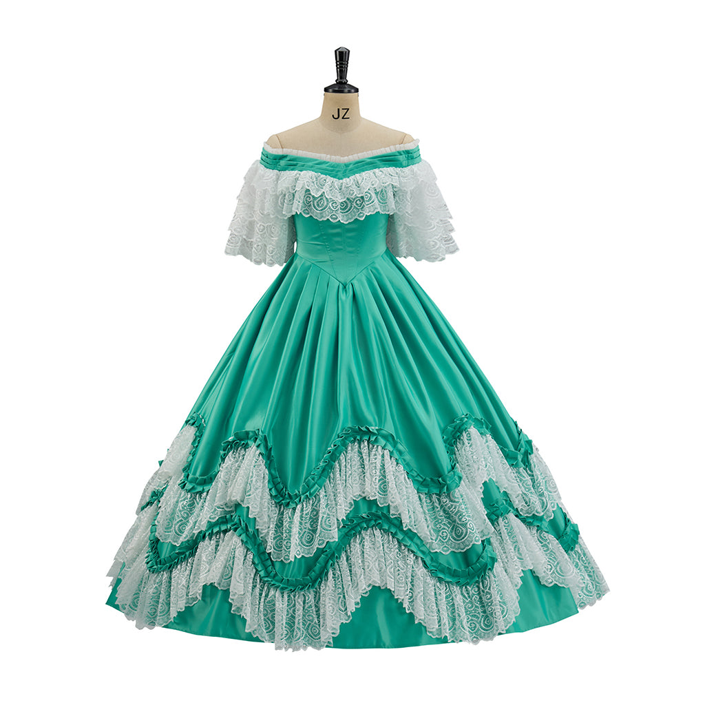 Medieval Off Shoulder Ball Gown in Crimson Historical Reenactments Medieval  Dances Halloween Christmas Cosplay Events